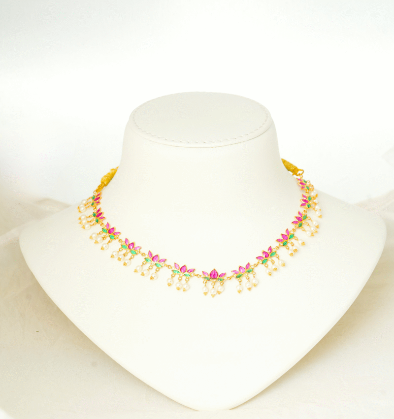 Polki Necklace [ 9.340 Gram ] – 22Kt