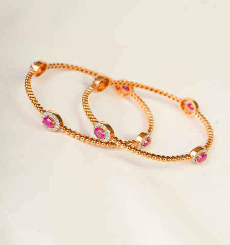 Stone Antique Bangles [ 32.150  Gram ] - 22Kt