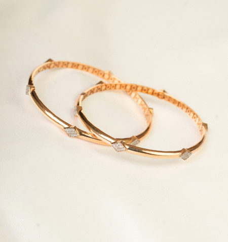 Stone Bangles [ 25.580  Gram ] - 18Kt