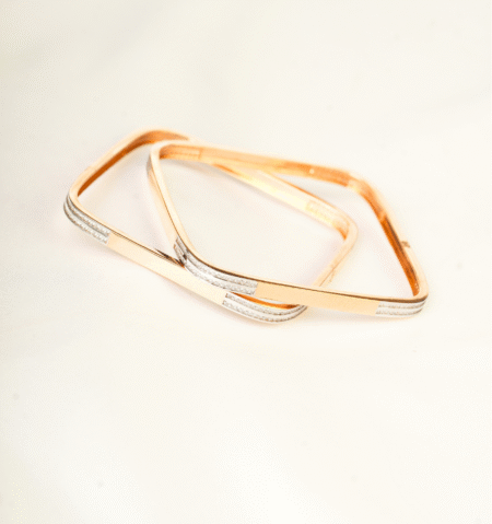 Square Stone Bangles [ 28.500  Gram ] - 18Kt