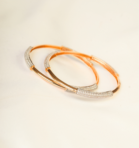 Stone Bangles [ 26.330   Gram ] - 18Kt