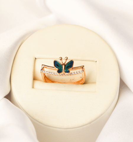 Ladies Butterfly Ring  [ 2.690 Gram ] - 18Kt