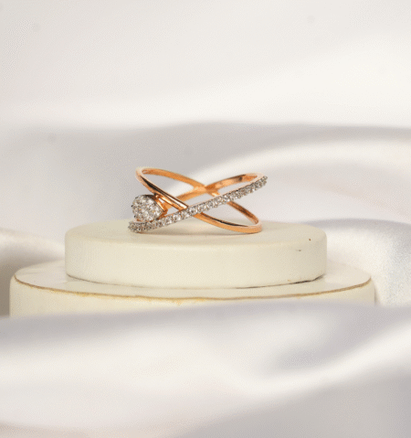 Ladies Spiral Stone Ring [2.120  Gram ] - 18Kt