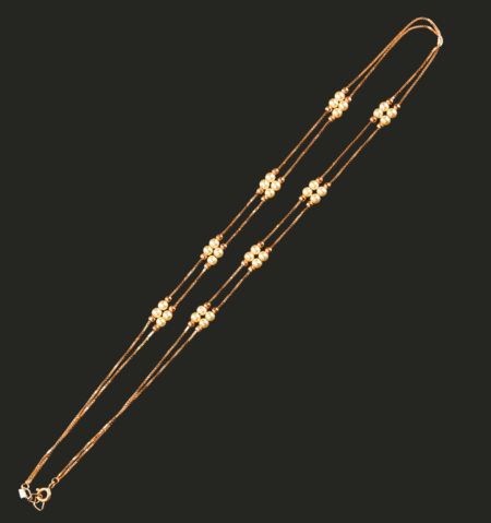 Ladies Fancy pearl  Chain [6.320 Gram ] - 18Kt