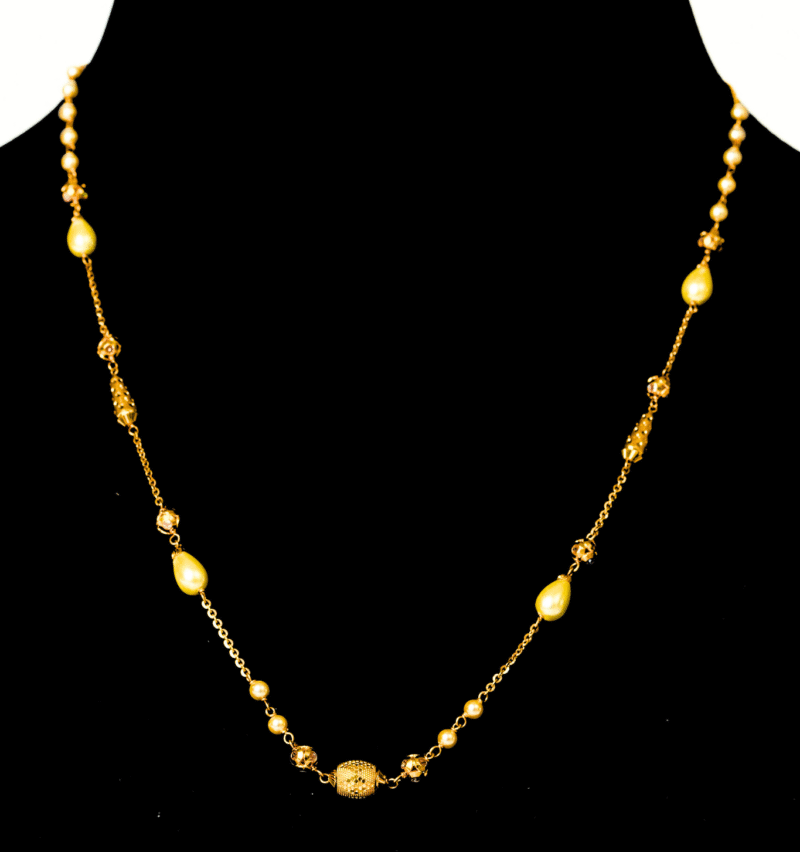 Fancy Pearl Chain [ 9.550  Gram ] - 22Kt