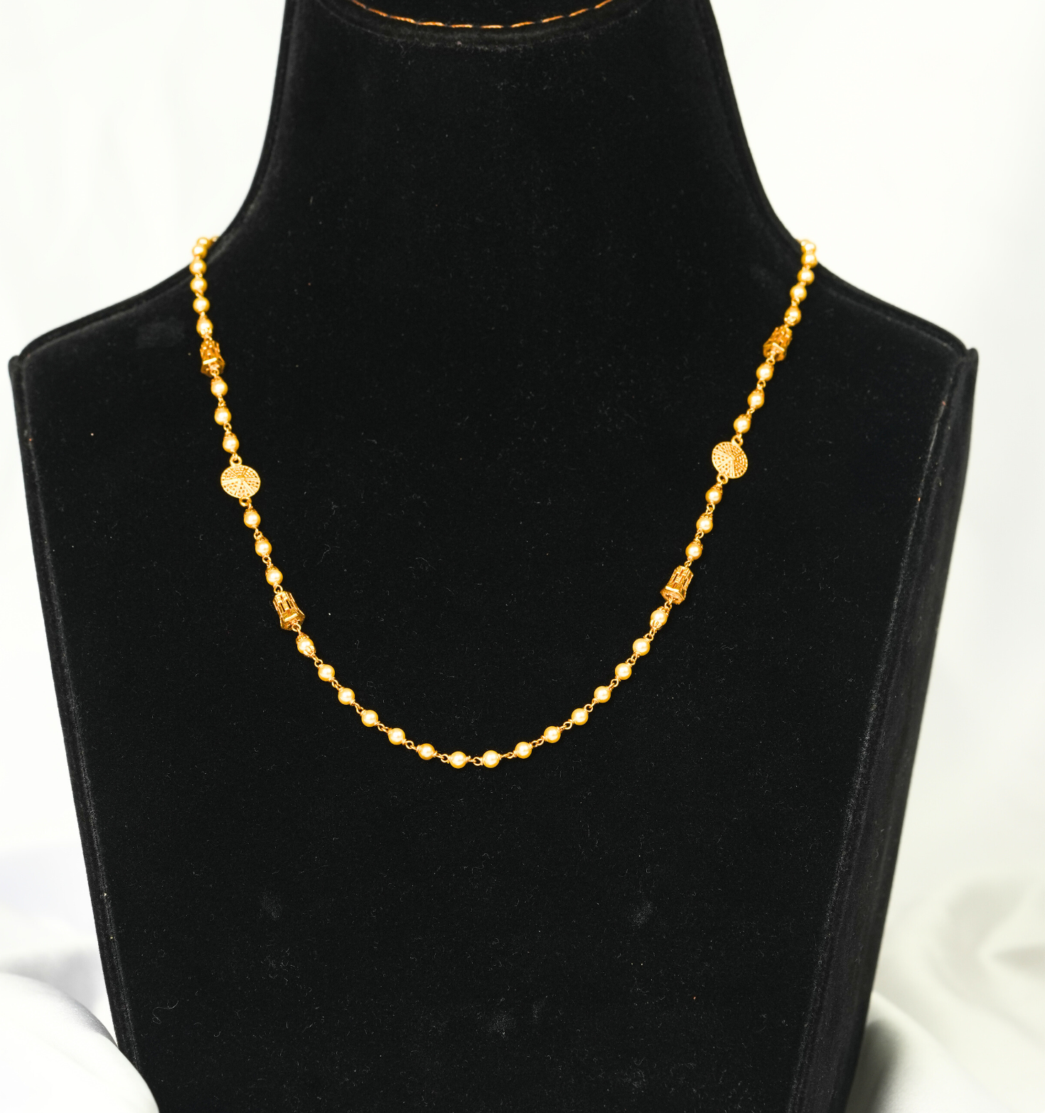 Pearl Chain [ 8.750   Gram ] -22Kt