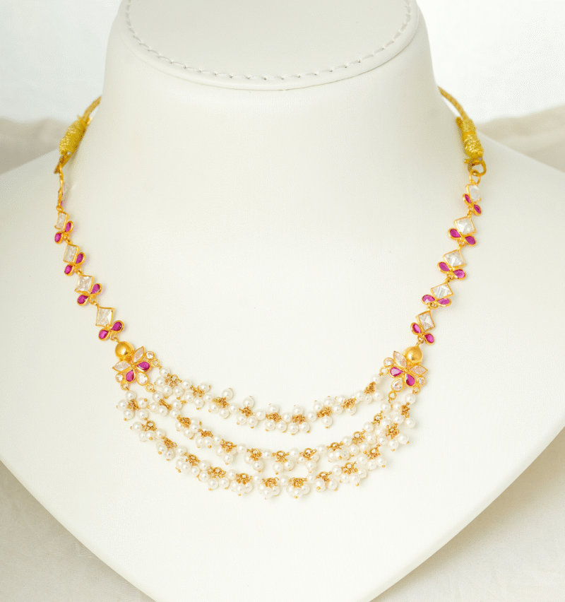 Polki Necklace [16.030] 22kt
