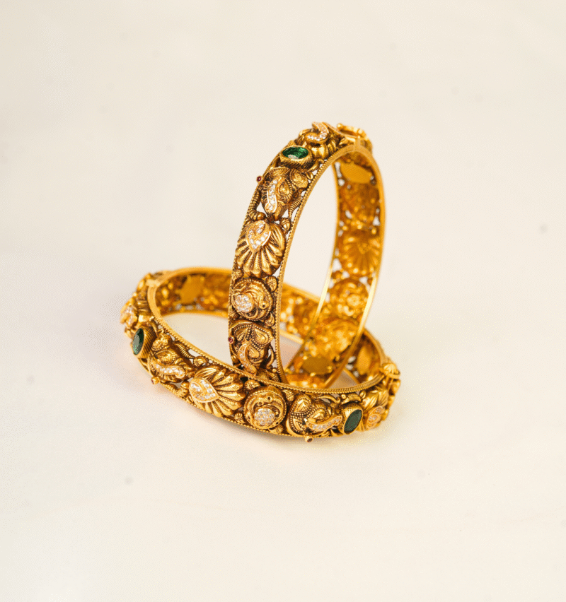 Antique Bangles [ 54.300 Gram ] - 22Kt